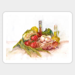 Still life with vegetables Sticker